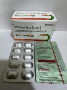 ESOTONE-DSR (Esomeprazole 40mg(EC) + Domperidone(SR) 30mg Capsules)