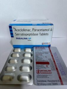 PARALINK-SP (Aceclofenac + Paracetamol + Serratiopeptidase Tabs)